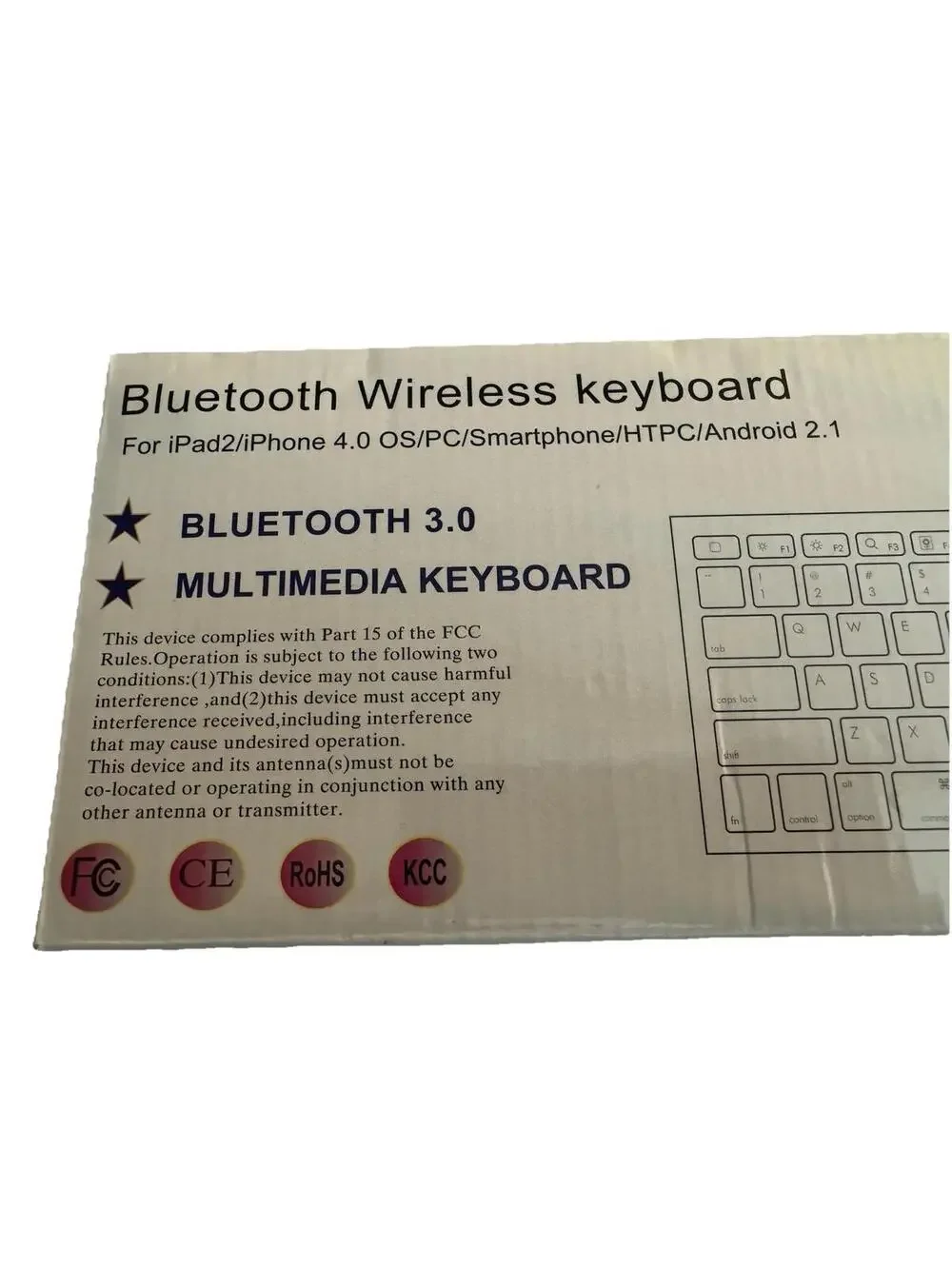 Bluetooth 3.0 Wireless Keyboard for iPad 2 IPhone 4.0 OS Smartphone PC Android
